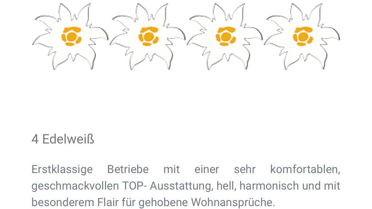 Wir sind ausgezeichnet mit 4 Edelweiß Wir sind ausgezeichnet mit 4 Edelweiß